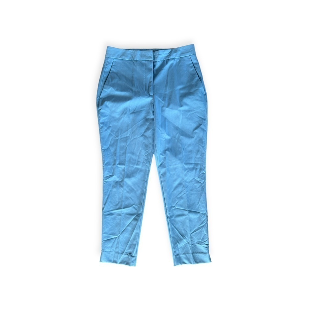 Zara Sky Blue Cropped Tailored Pants